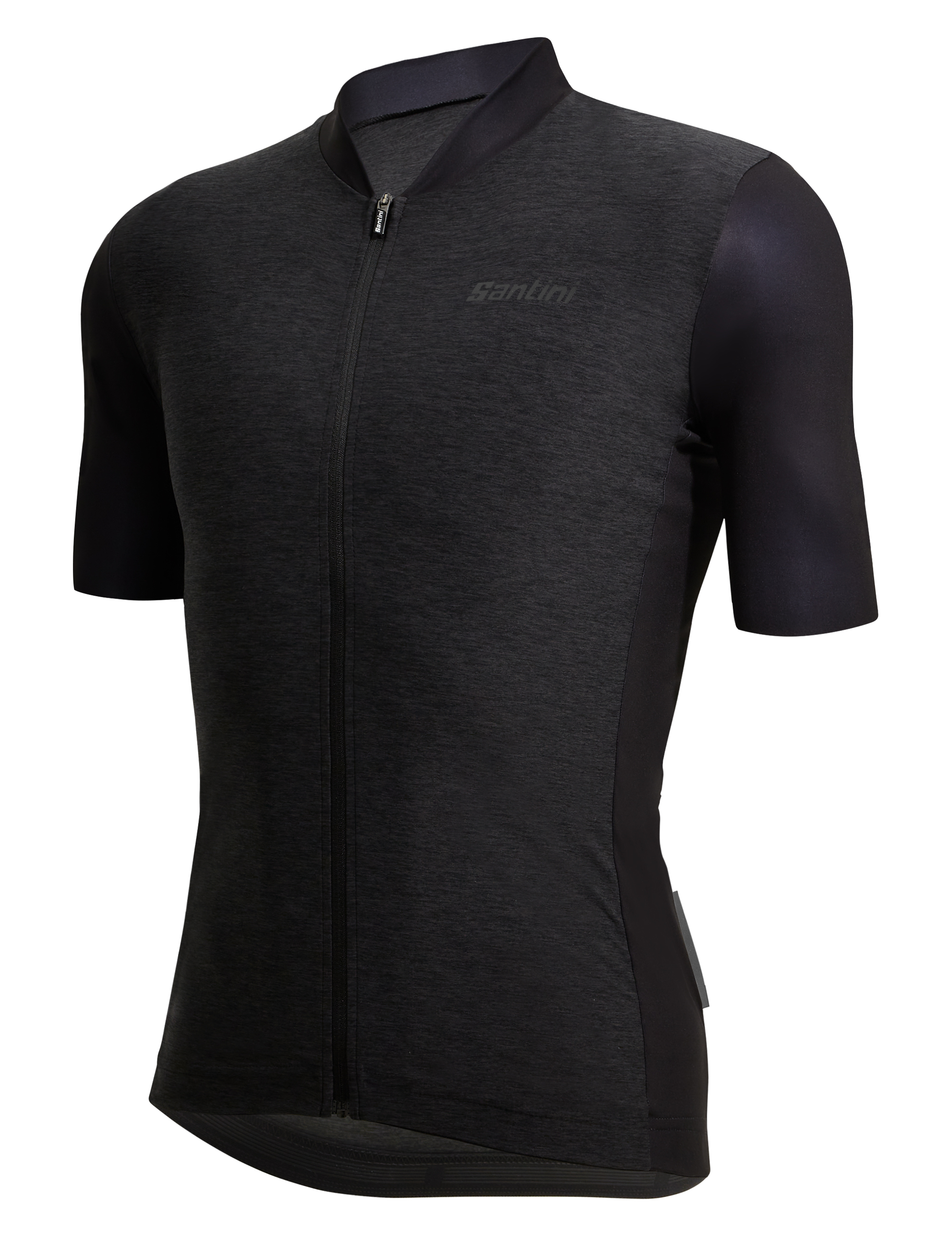Jersey Colore Puro Taglio Vivo Negro - Imagen 3
